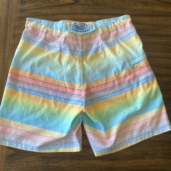 Just Bones Boardwear Board Shorts Pastel Horizontal Stripes and adjustable waist - Picture 6 of 8
